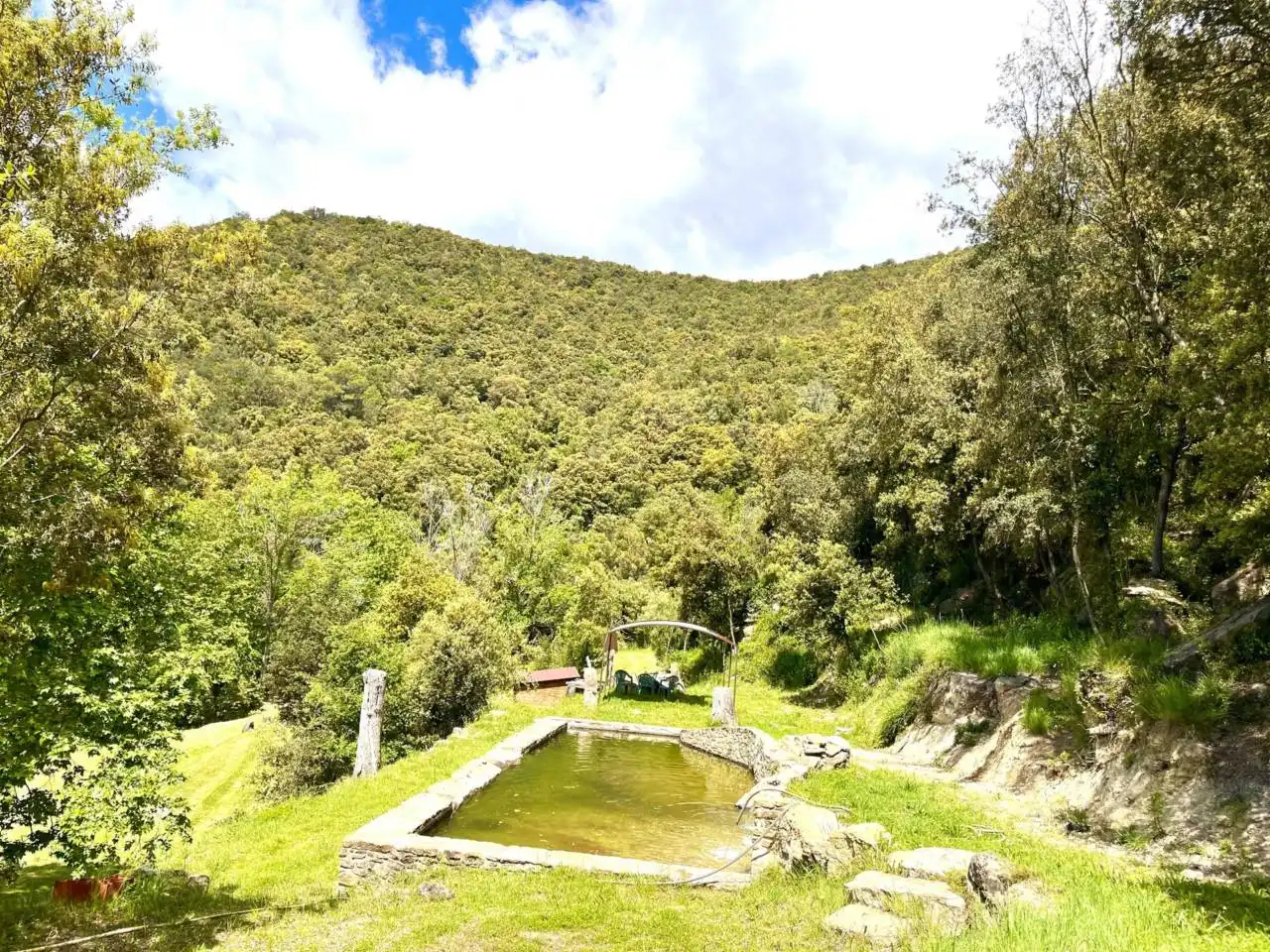 Jardín de Finca rústica en venta en Sant Aniol de Finestres con Calefacción, Jardín privado y Terraza