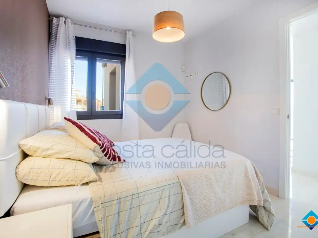 Schlafzimmer von Erdgeschoss zum Verkauf in Mazarrón mit Klimaanlage, Privatgarten und Terrasse