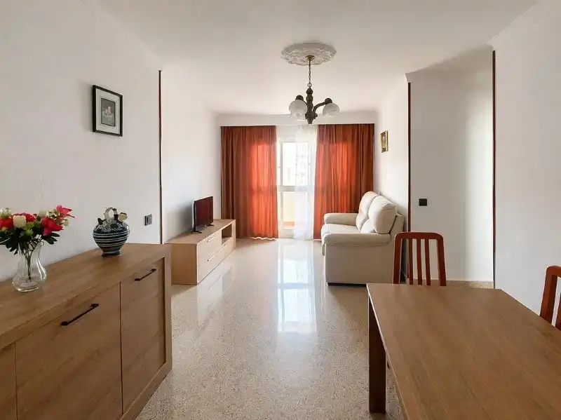 Sala de estar de Piso de alquiler en Málaga con Terraza y Amueblado