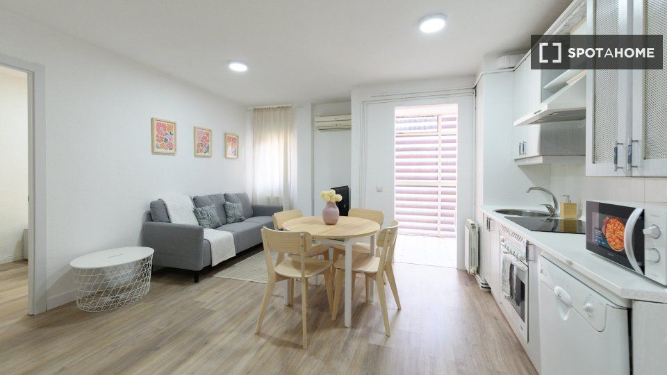 Sala d'estar de Pis de lloguer en  Madrid Capital amb Aire condicionat, Calefacció i Moblat