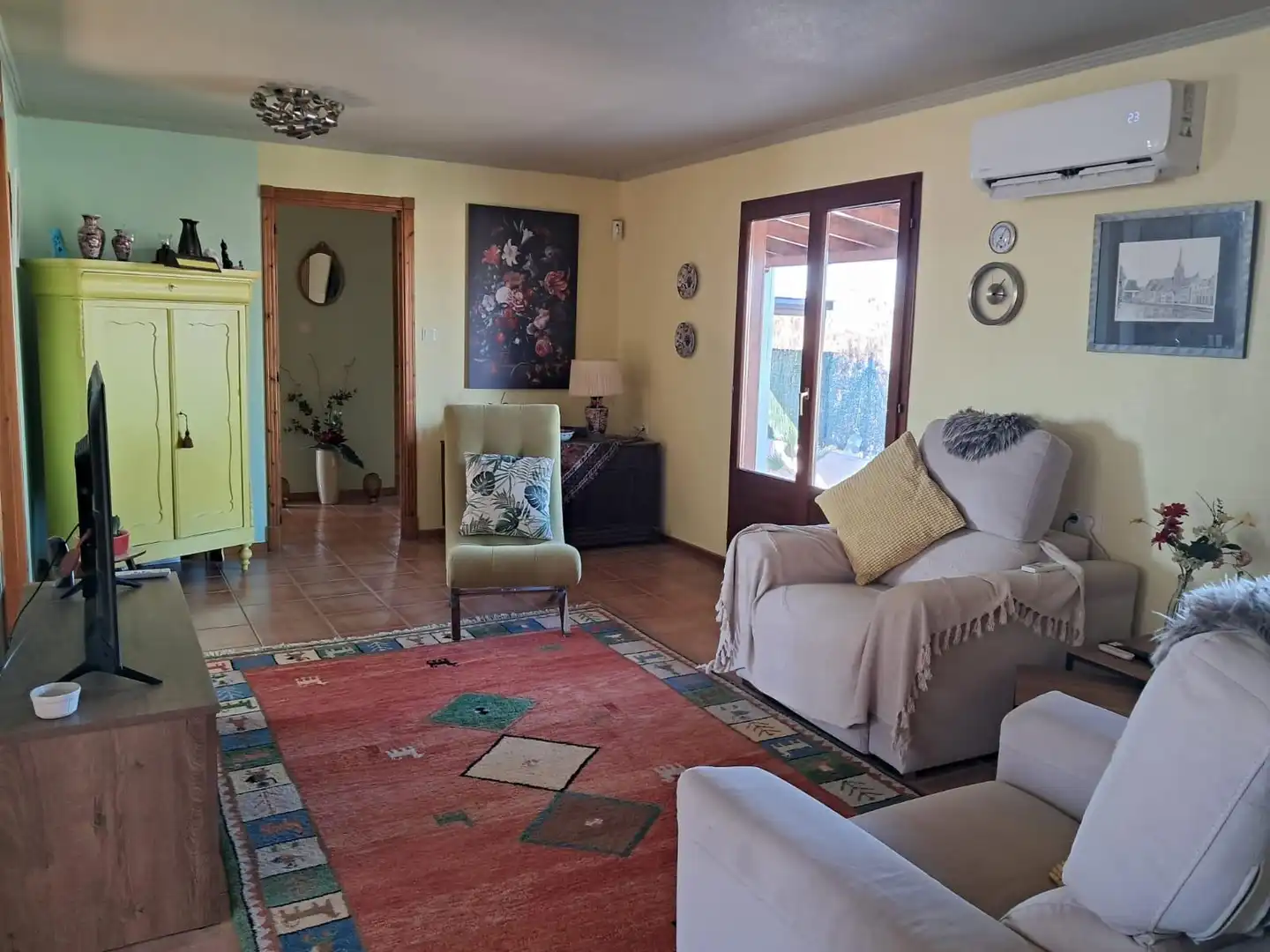 Living room of Houses for sale in Elche / Elx  with Air Conditioner, Private garden and Terrace