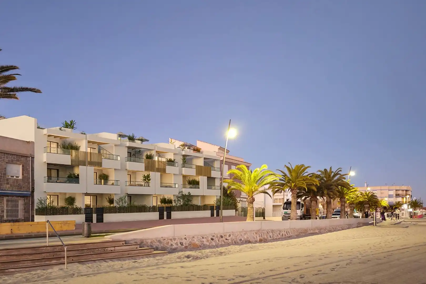 Vista exterior de Àtic en venda en San Pedro del Pinatar amb Aire condicionat, Jardí privat i Terrassa