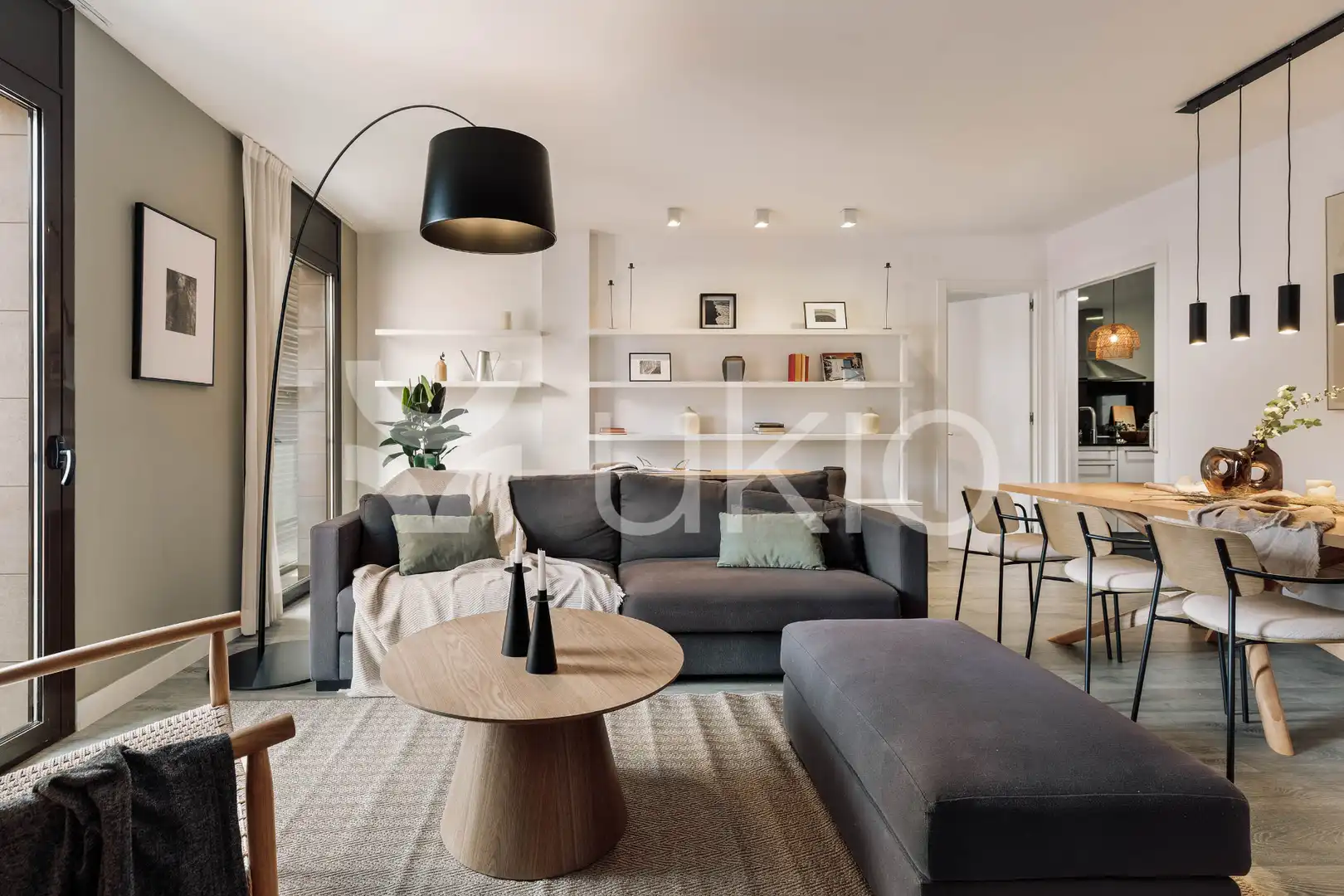 Sala d'estar de Apartament de lloguer en Barcelona amb Aire condicionat, Calefacció i Moblat
