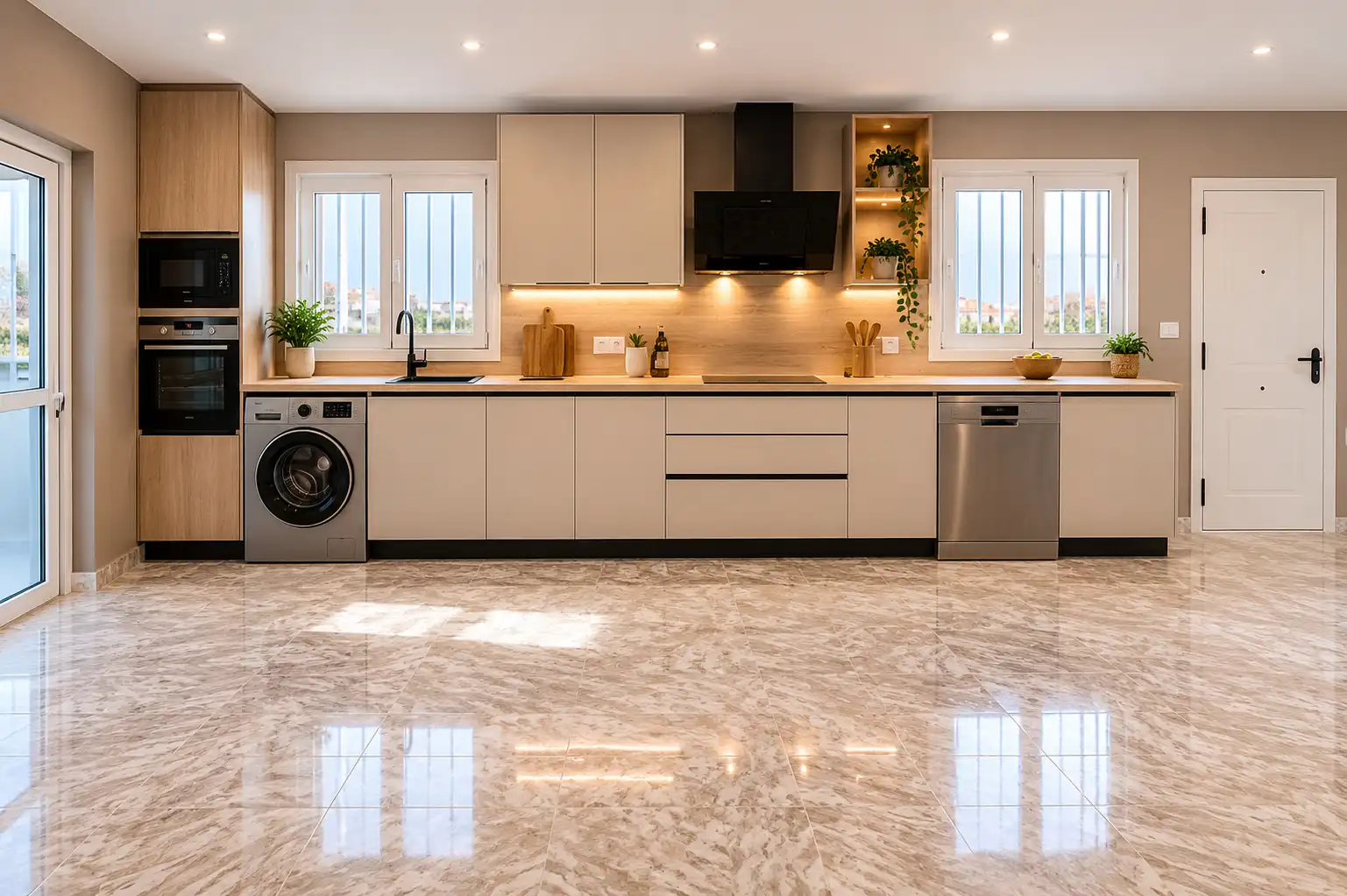 Cocina de Casa adosada en venta en Las Palmas de Gran Canaria con Parquet, Terraza y Trastero