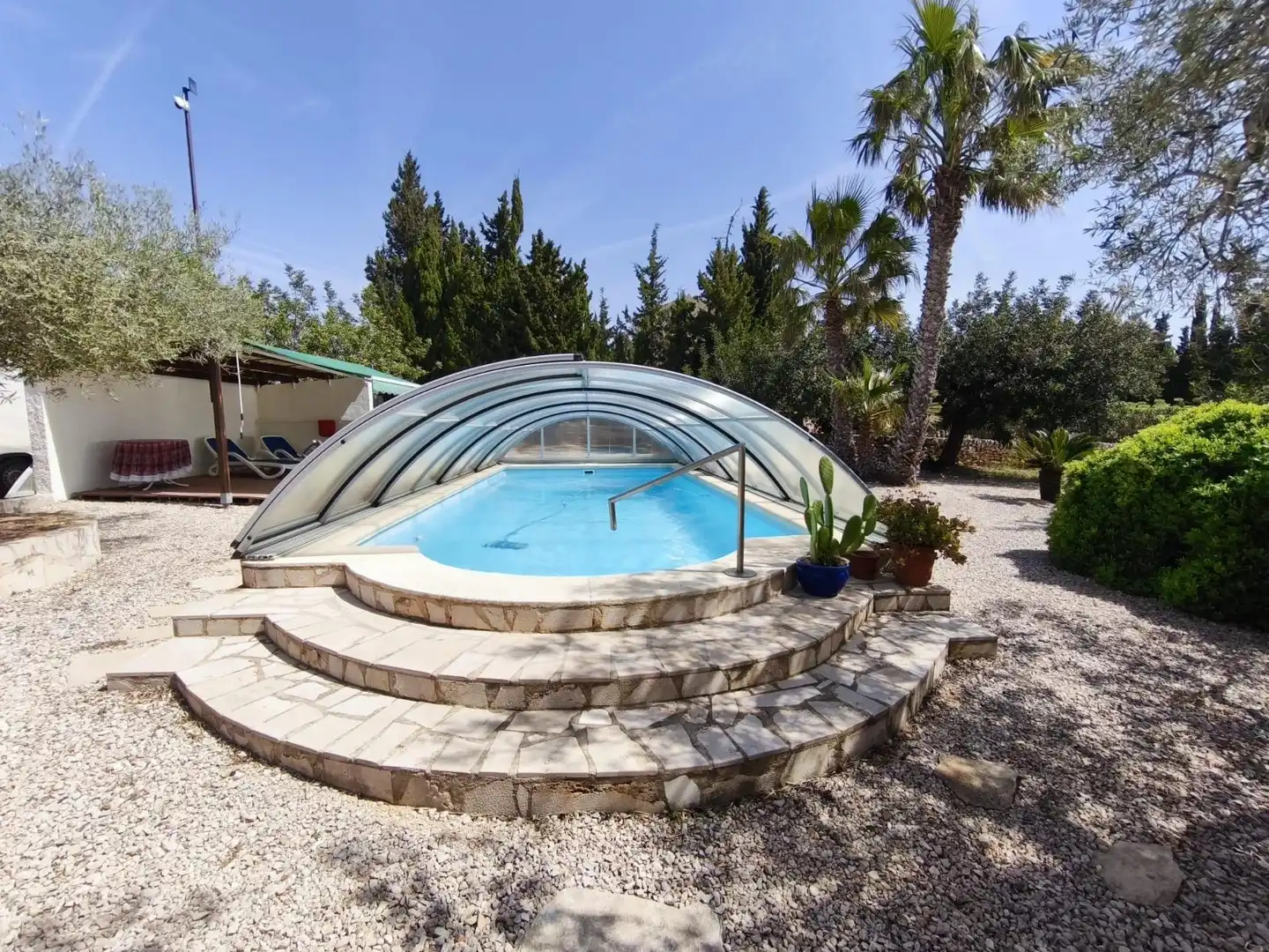 Piscina de Finca rústica en venda en L'Ampolla amb Aire condicionat, Jardí privat i Terrassa