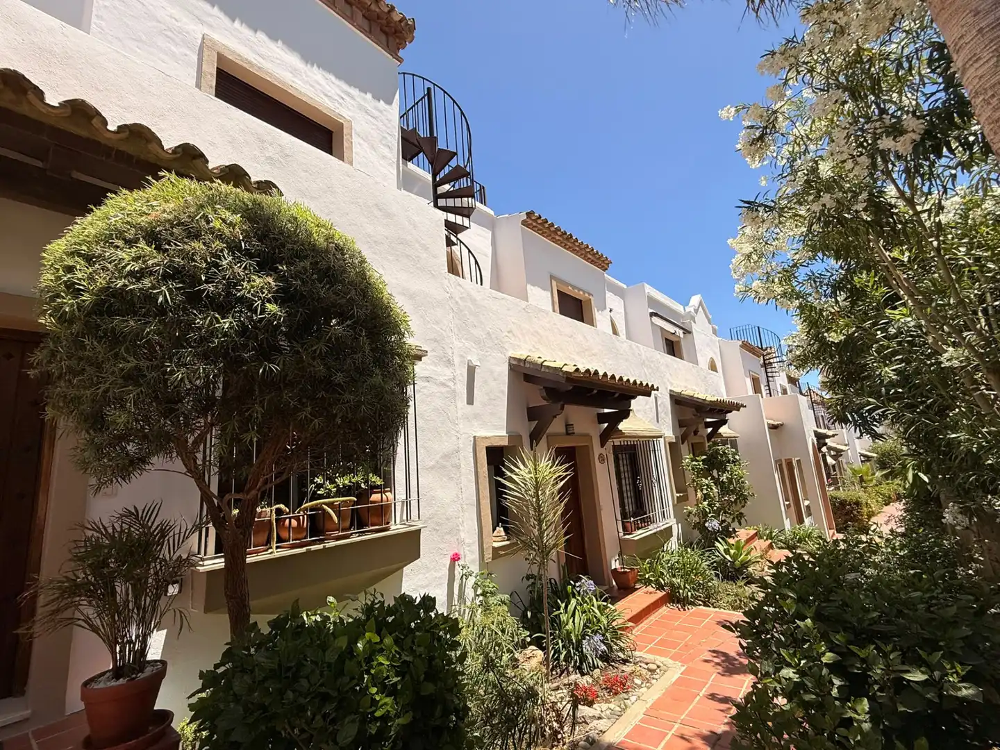 Exterior view of Detached homes for sale in Estepona  with Air Conditioner, Terrace and Storage room