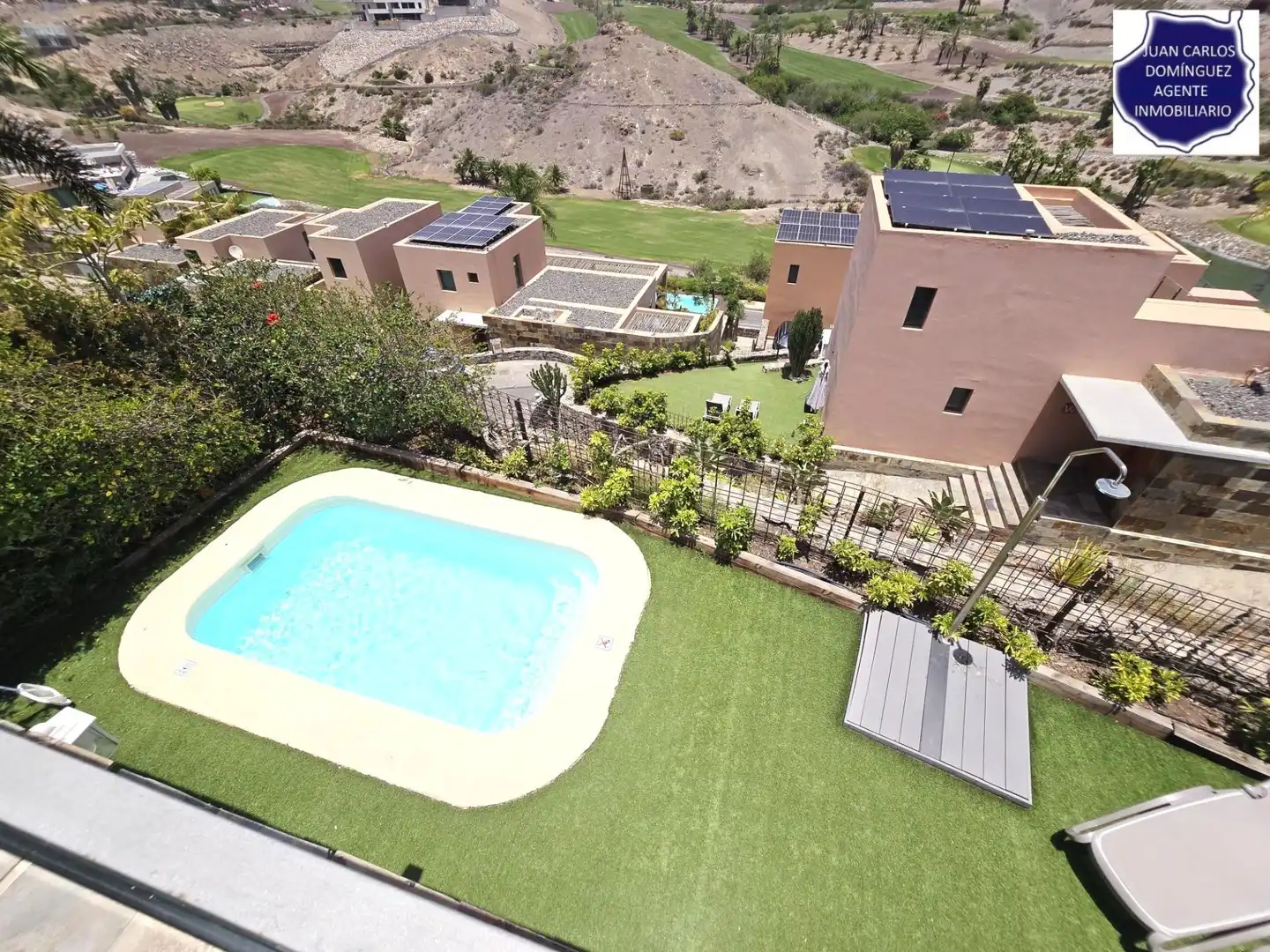 Schwimmbecken von Haus oder Chalet zum Verkauf in San Bartolomé de Tirajana mit Klimaanlage, Privatgarten und Terrasse