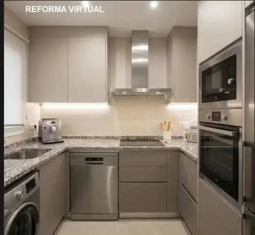 Cuina de Apartament en venda en Marbella amb Jardí privat i Piscina comunitària