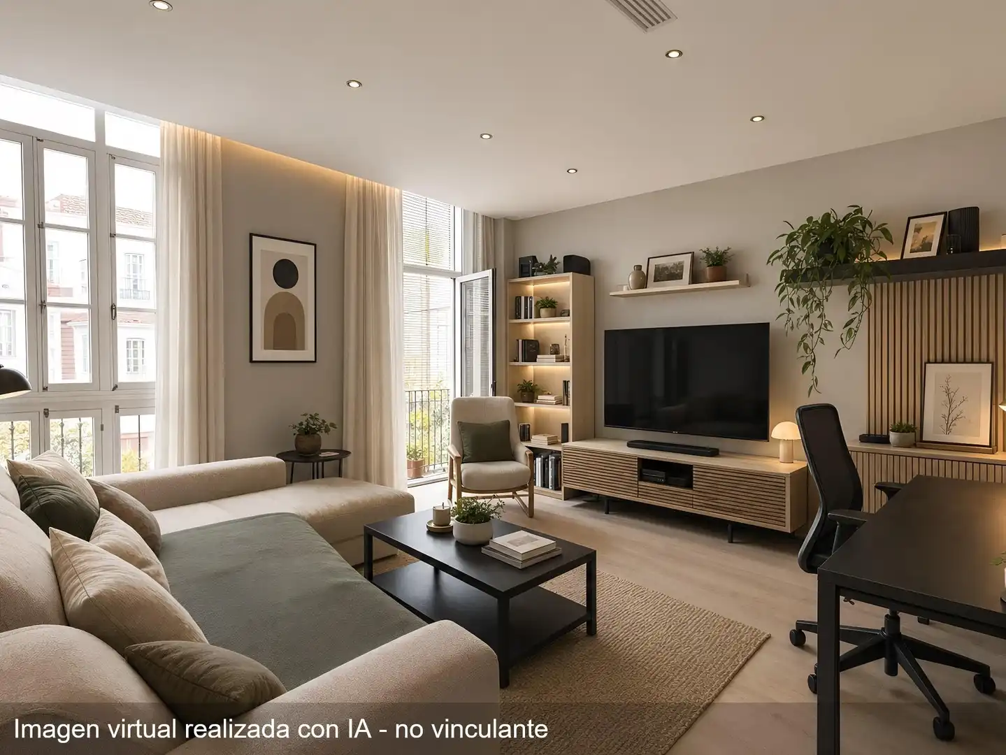 Sala de estar de Piso en venta en Cádiz con Aire acondicionado, Trastero y Amueblado