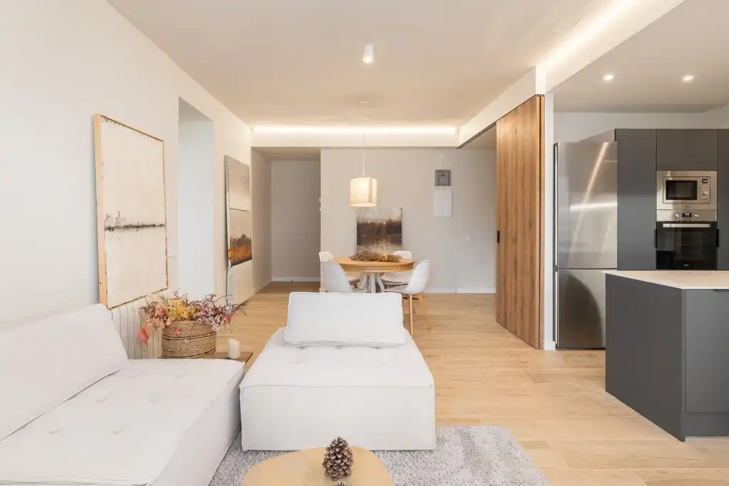 Sala de estar de Apartamento en venta en Barcelona con Aire acondicionado, Terraza y Amueblado