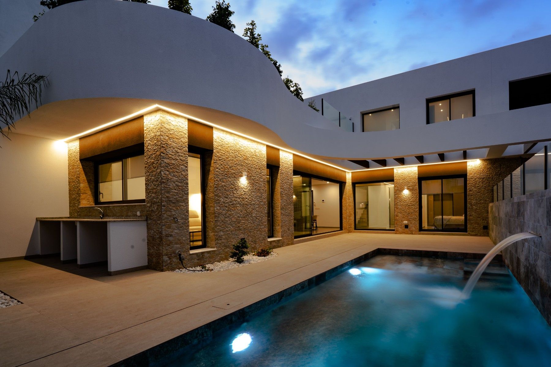Exterior view of Single-family semi-detached for sale in Almoradí  with Heating, Terrace and Swimming Pool