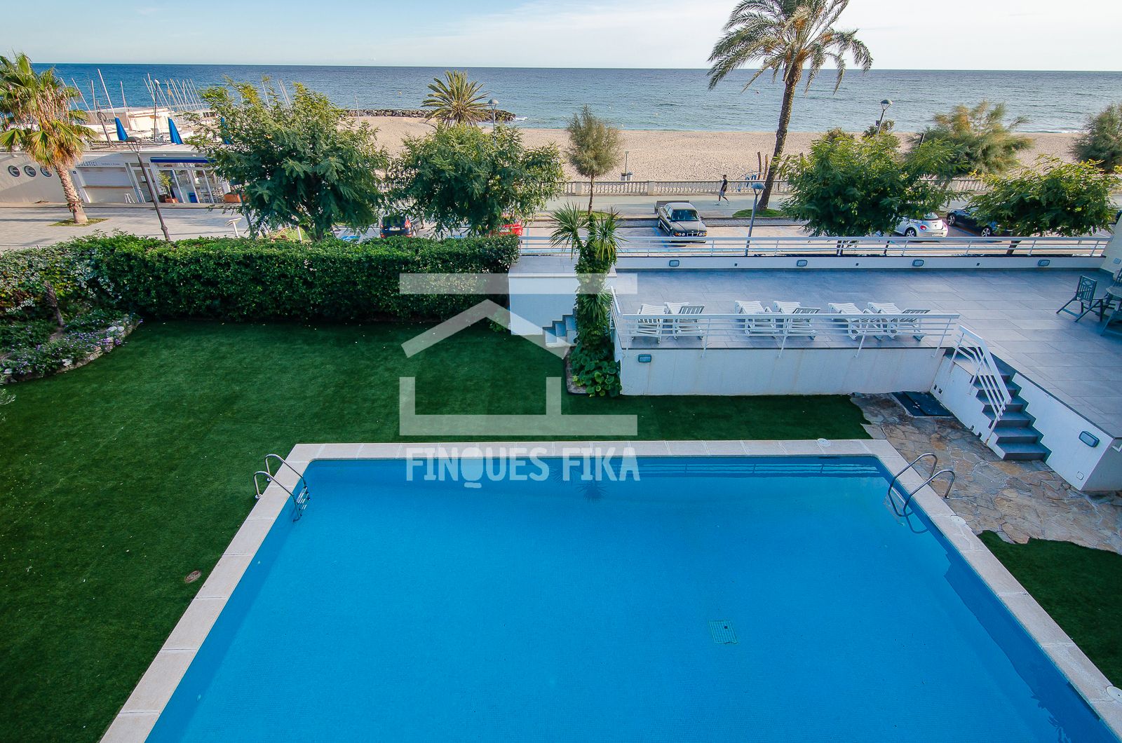 Swimming pool of Flat to rent in Caldes d'Estrac  with Heating, Private garden and Terrace