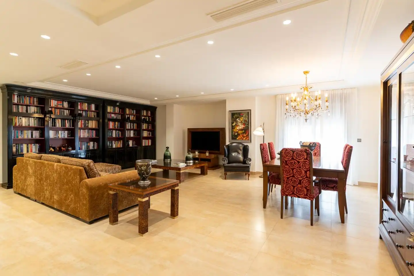 Sala de estar de Casa o chalet en venta en Elche / Elx con Aire acondicionado, Jardín privado y Parquet