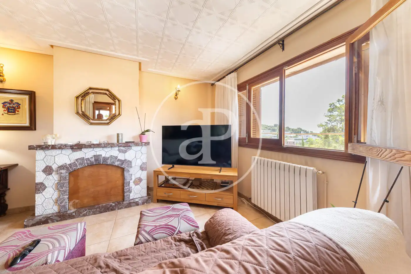Sala d'estar de Casa o xalet en venda en Calvià amb Aire condicionat, Calefacció i Jardí privat