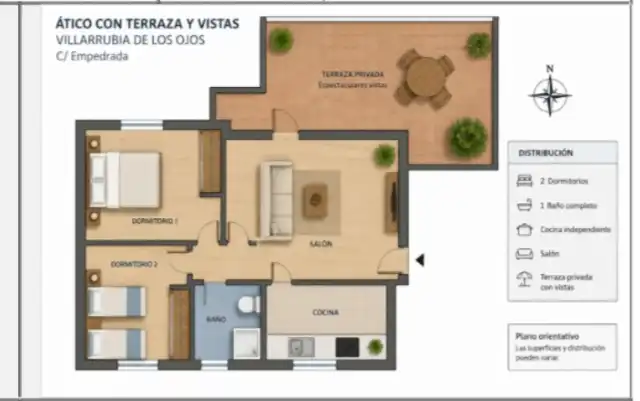 Dachboden zum Verkauf in Villarrubia de los Ojos mit Klimaanlage, Heizung und Terrasse