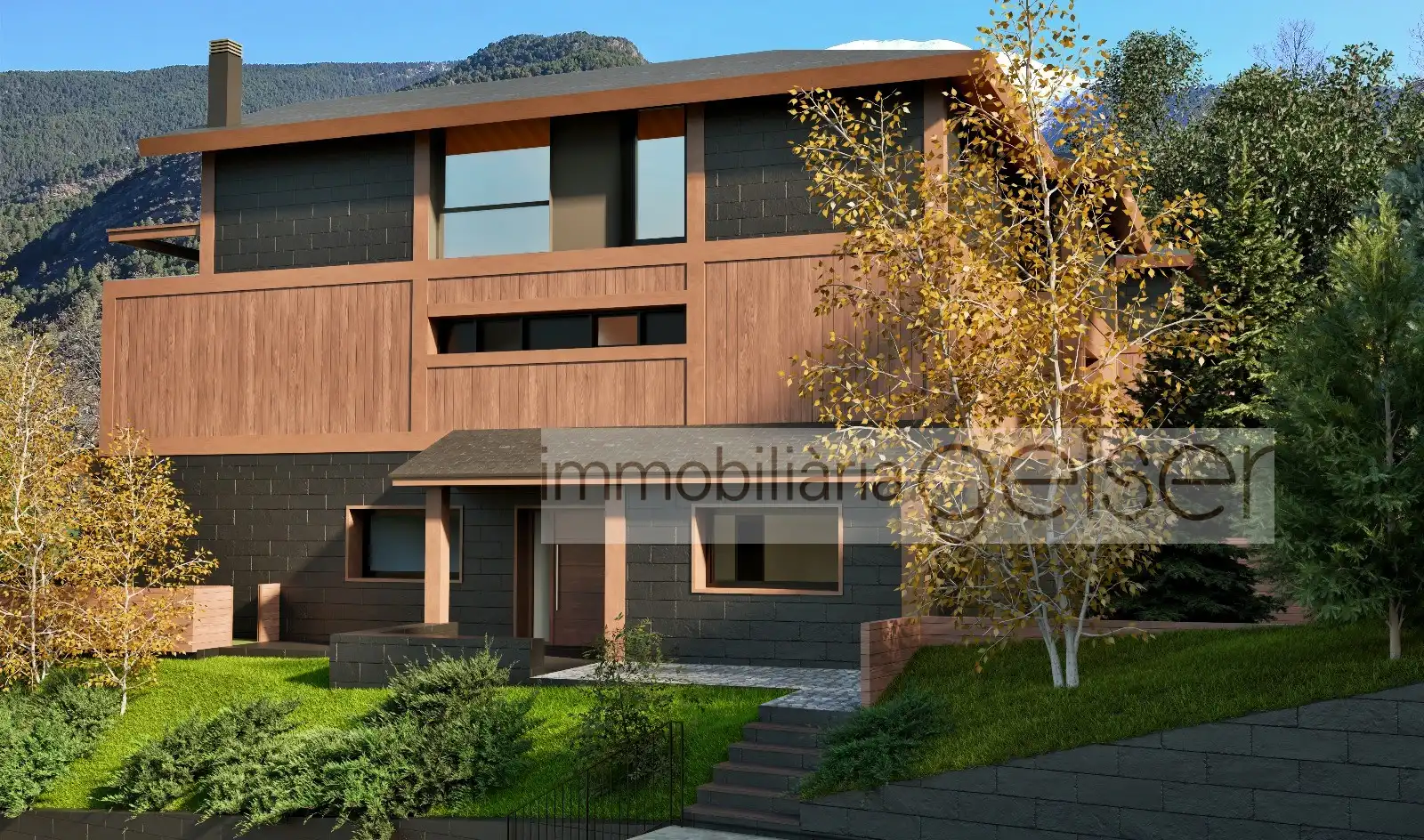 Vista exterior de Casa adosada en venta en Ordino con Jardín privado, Trastero y Balcón