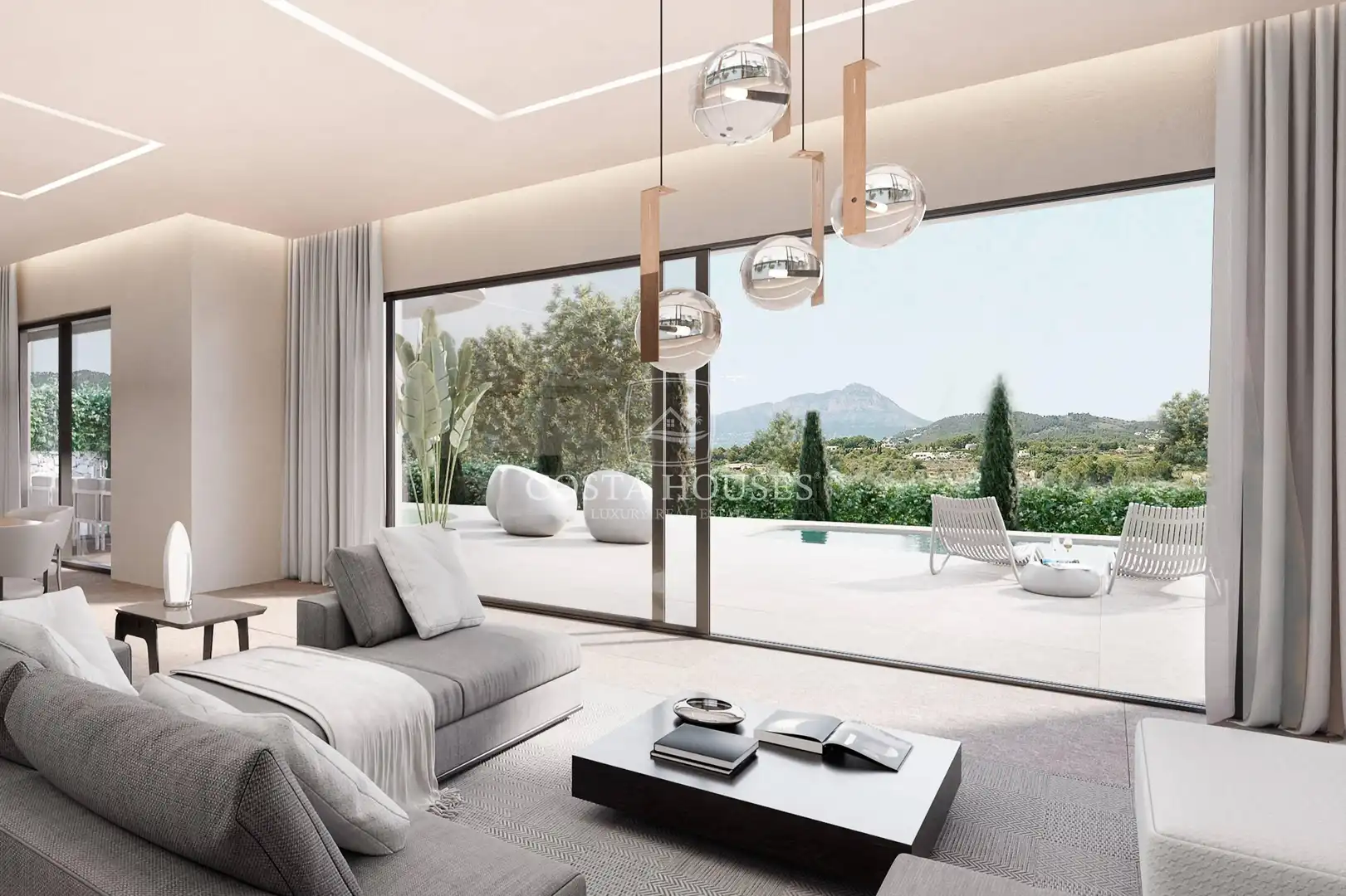 Sala de estar de Casa o chalet en venta en Jávea / Xàbia con Aire acondicionado, Calefacción y Jardín privado