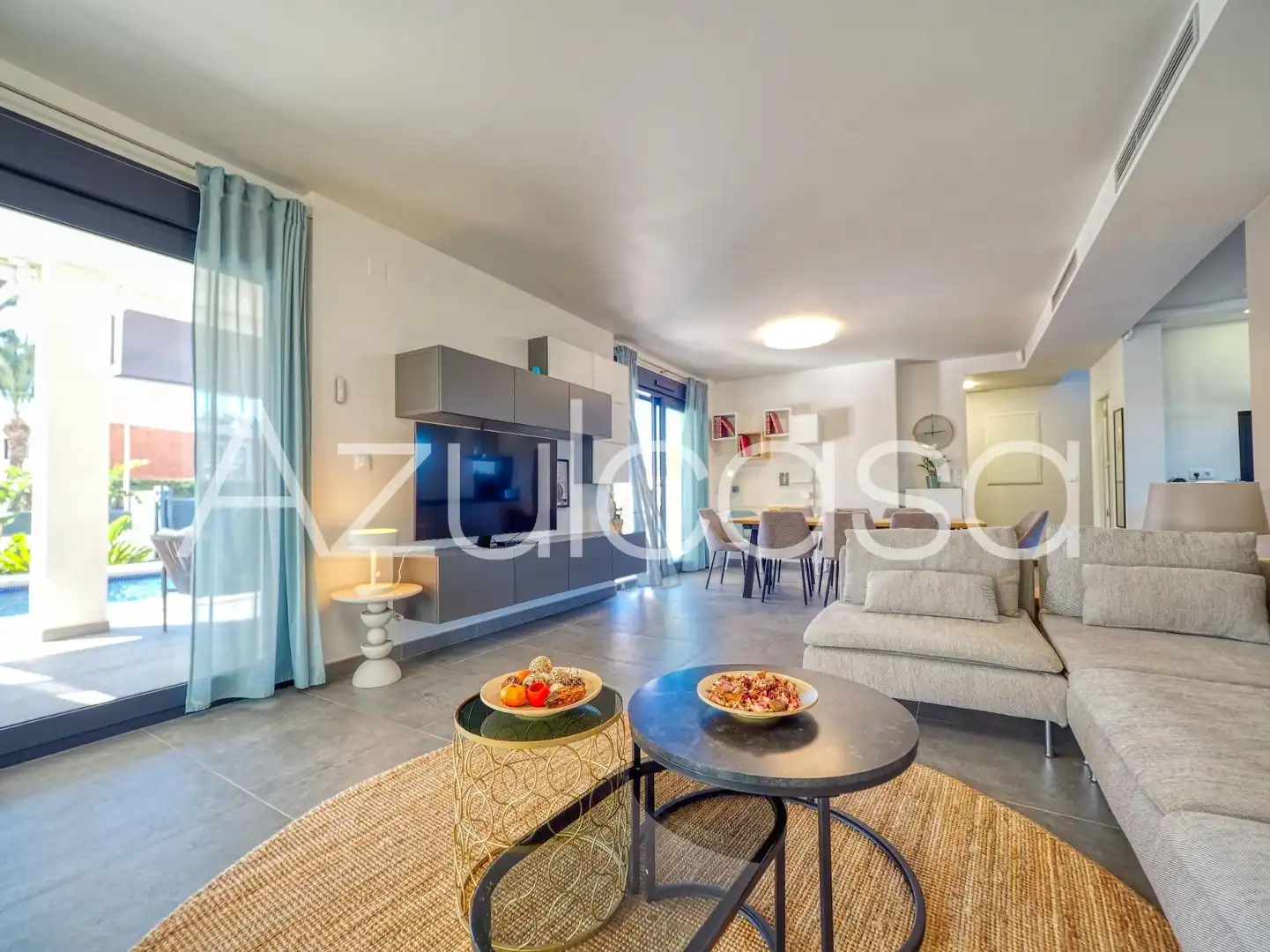 Sala de estar de Casa o chalet en venta en Sant Joan d'Alacant con Aire acondicionado, Terraza y Piscina