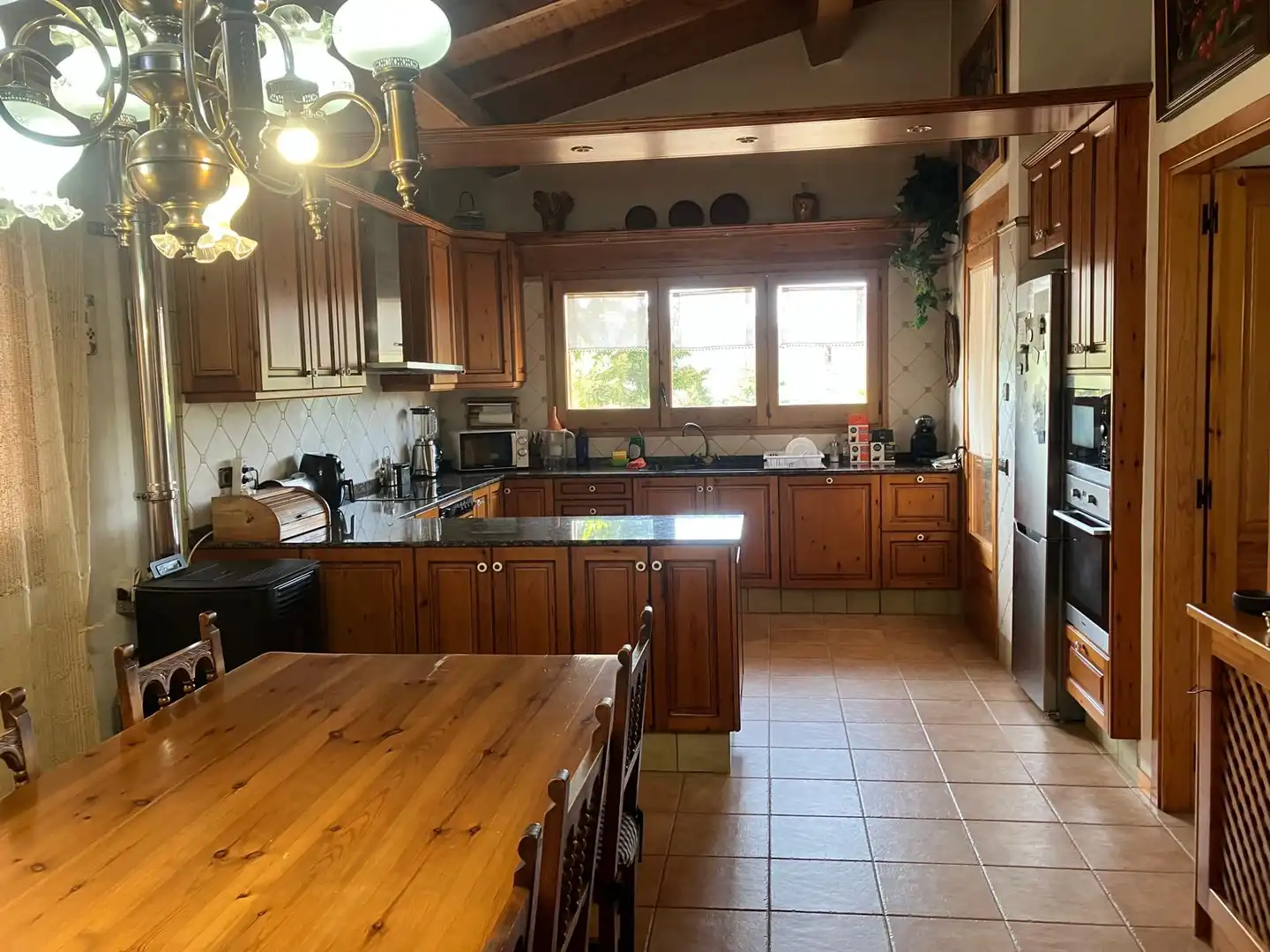 Küche von Haus oder Chalet zum Verkauf in Borredà mit Schwimmbad und Balkon