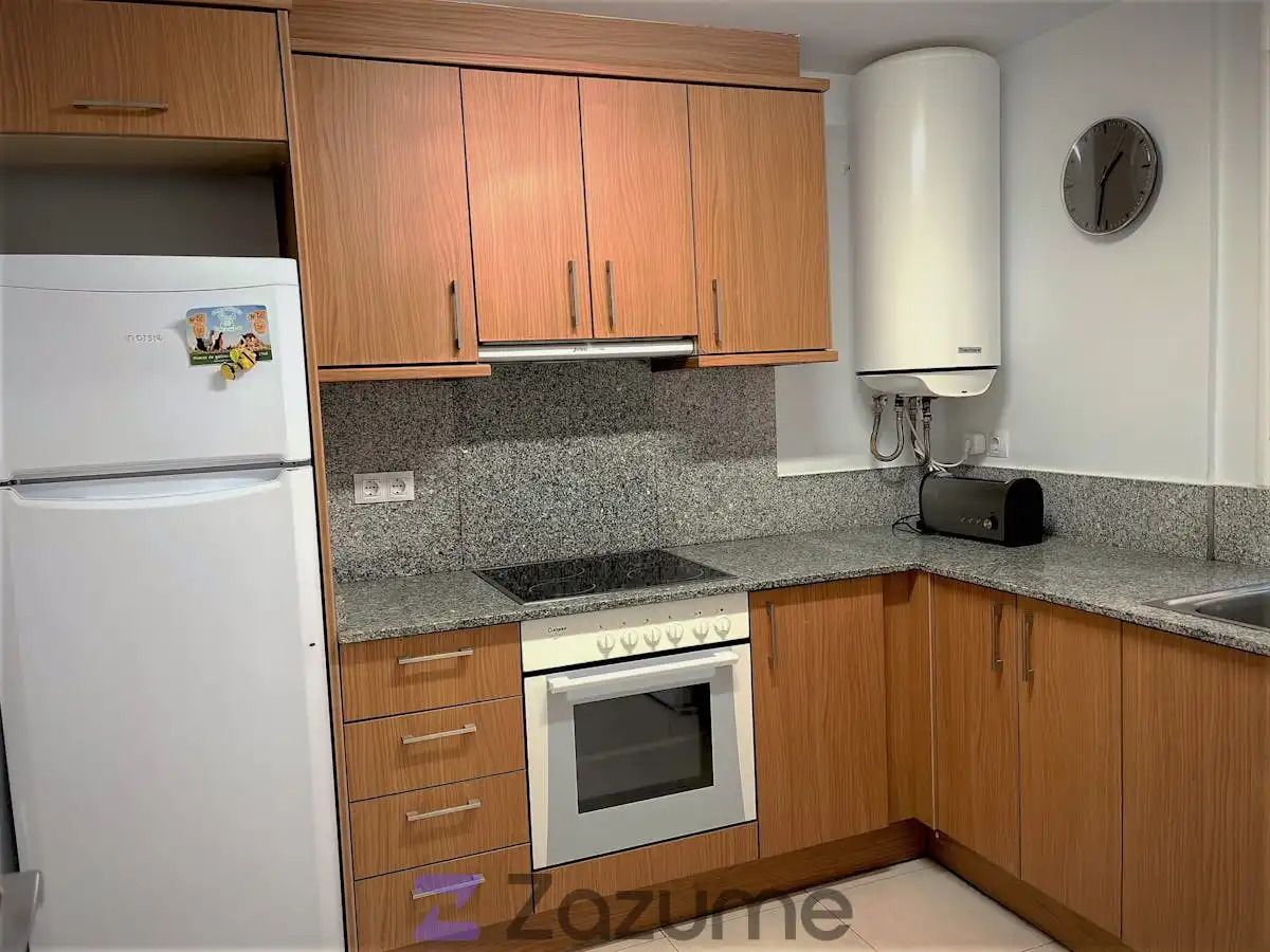 Cocina de Piso de alquiler en Camarles con Aire acondicionado, Piscina y Amueblado