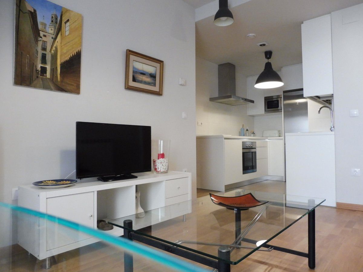 Living room of Apartment to rent in Tudela  with Heating, Parquet flooring and Storage room