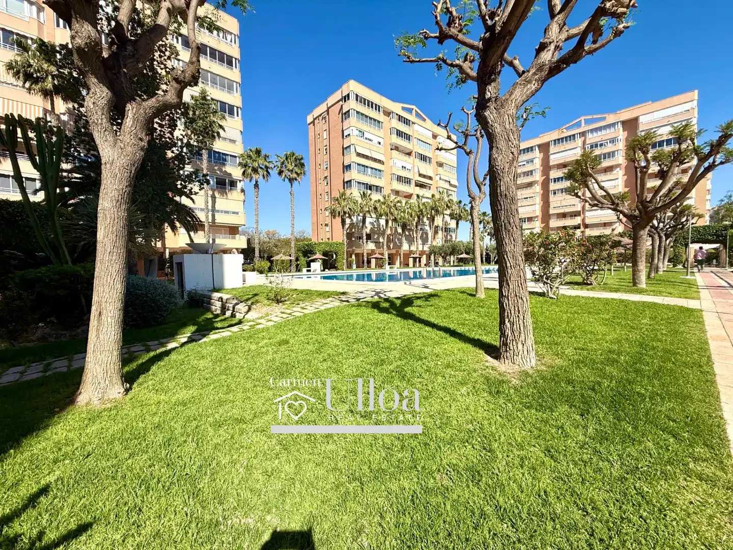 Vista exterior de Apartamento en venta en Alicante / Alacant con Jardín privado y Piscina comunitaria