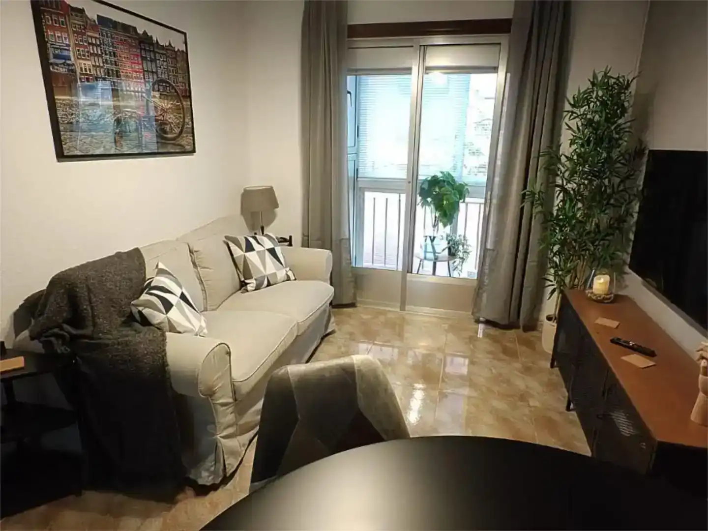 Wohnzimmer von Wohnung zur Miete in Zaragoza mit Möbliert, Ofen und Waschmaschine