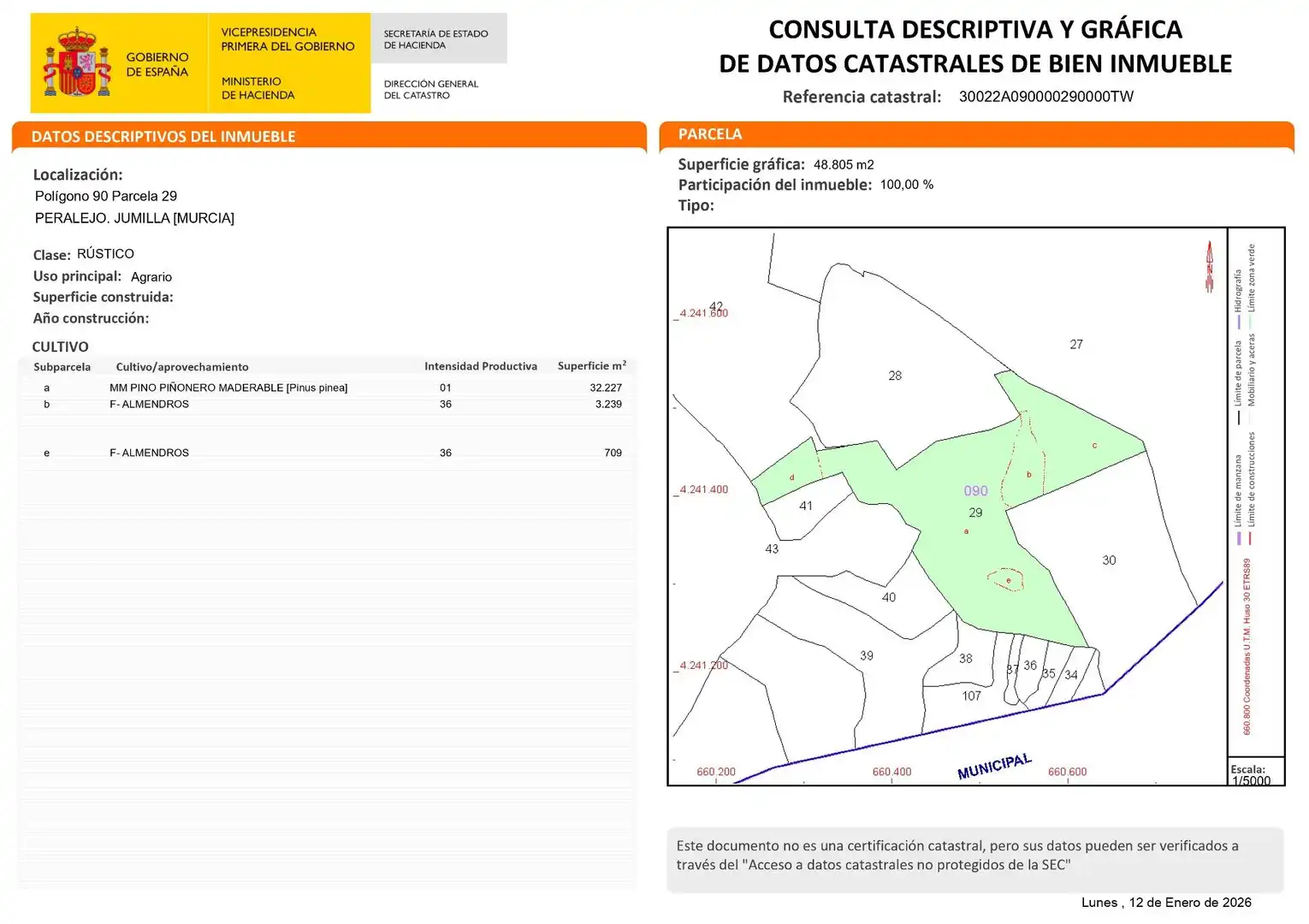 Land for sale in Jumilla