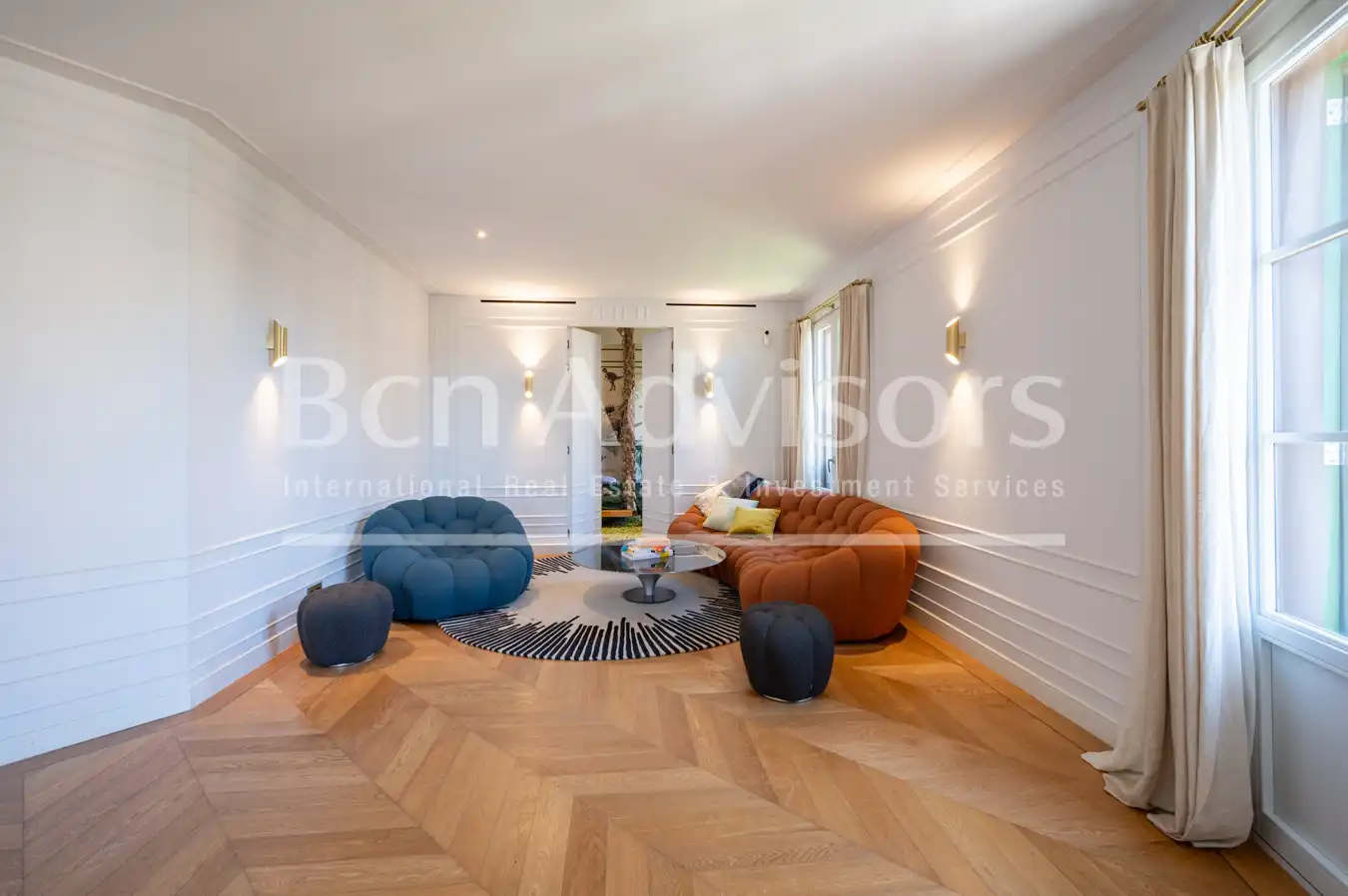 Sala de estar de Ático en venta en Barcelona con Aire acondicionado, Calefacción y Parquet