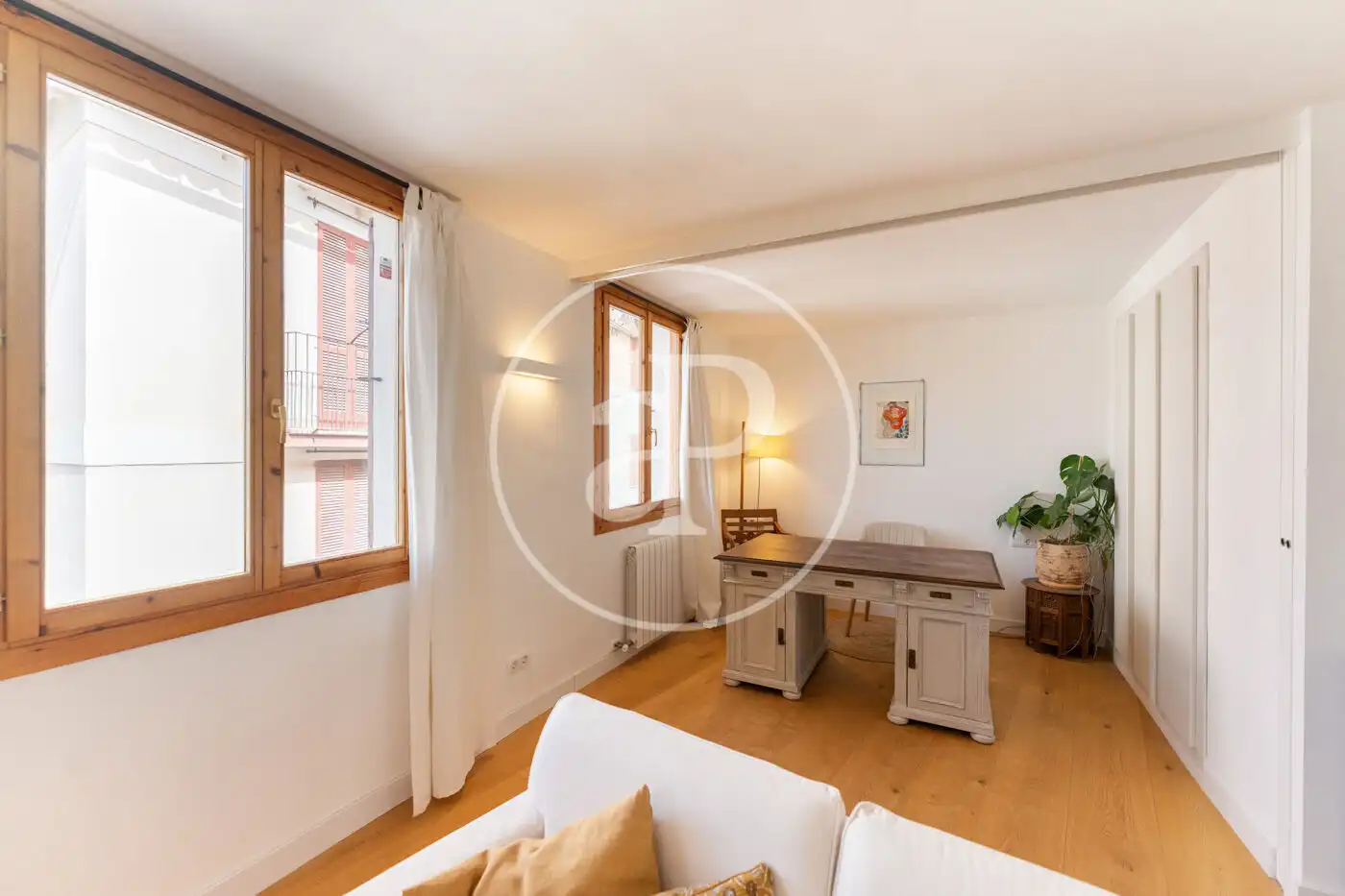 Sala de estar de Piso de alquiler en  Palma de Mallorca con Aire acondicionado y Calefacción