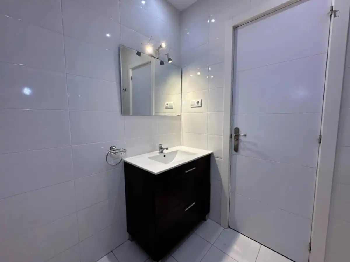 Baño de Apartamento para compartir en Madrid con Amueblado, Lavadora y Microondas