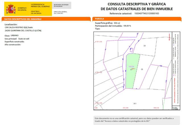 Terreno residencial en Venta en N/A en Quintana del Castillo