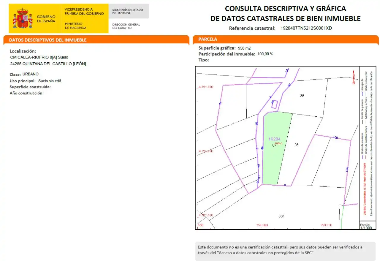Residencial en venta en Quintana del Castillo