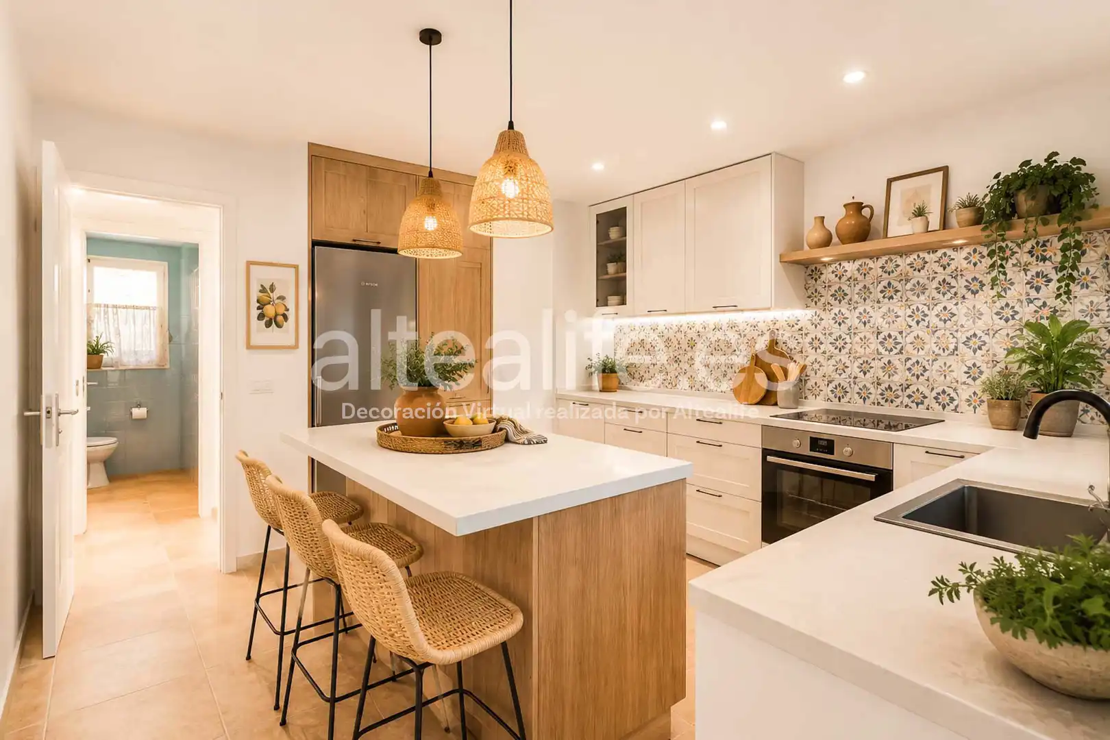 Cocina de Casa o chalet en venta en La Nucia con Aire acondicionado, Jardín privado y Terraza