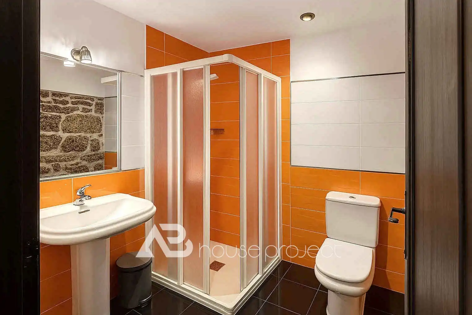 Baño de Casa o chalet en venta en Monterroso con Aire acondicionado, Jardín privado y Terraza