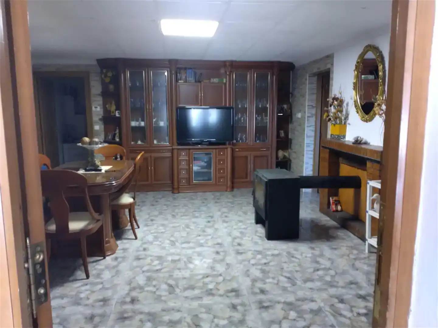 Sala d'estar de Finca rústica en venda en Sax amb Aire condicionat i Piscina