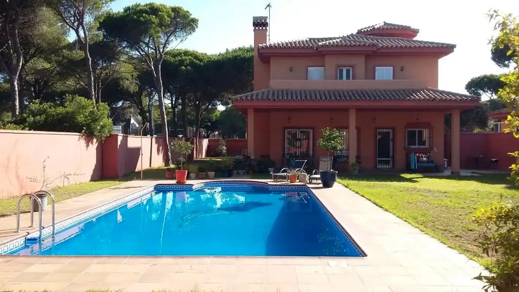 Piscina de Casa o chalet en venta en Chiclana de la Frontera con Aire acondicionado, Calefacción y Jardín privado