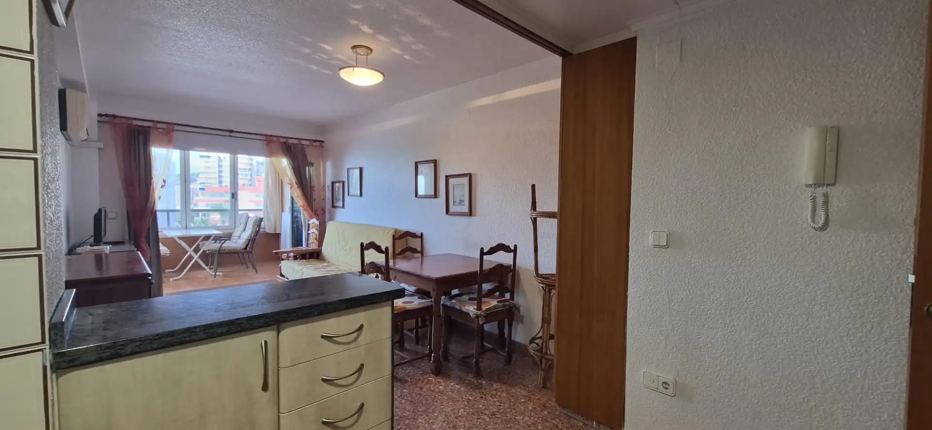 Dining room of Flat for rent in Cullera  with Air Conditioner, Terrace and Furnished
