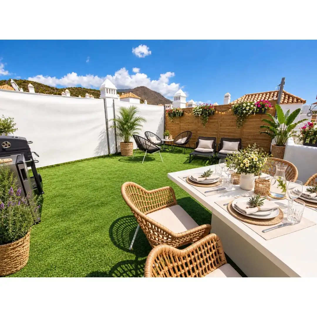 Terrasse von Dachboden zum Verkauf in Estepona mit Klimaanlage, Terrasse und Schwimmbad