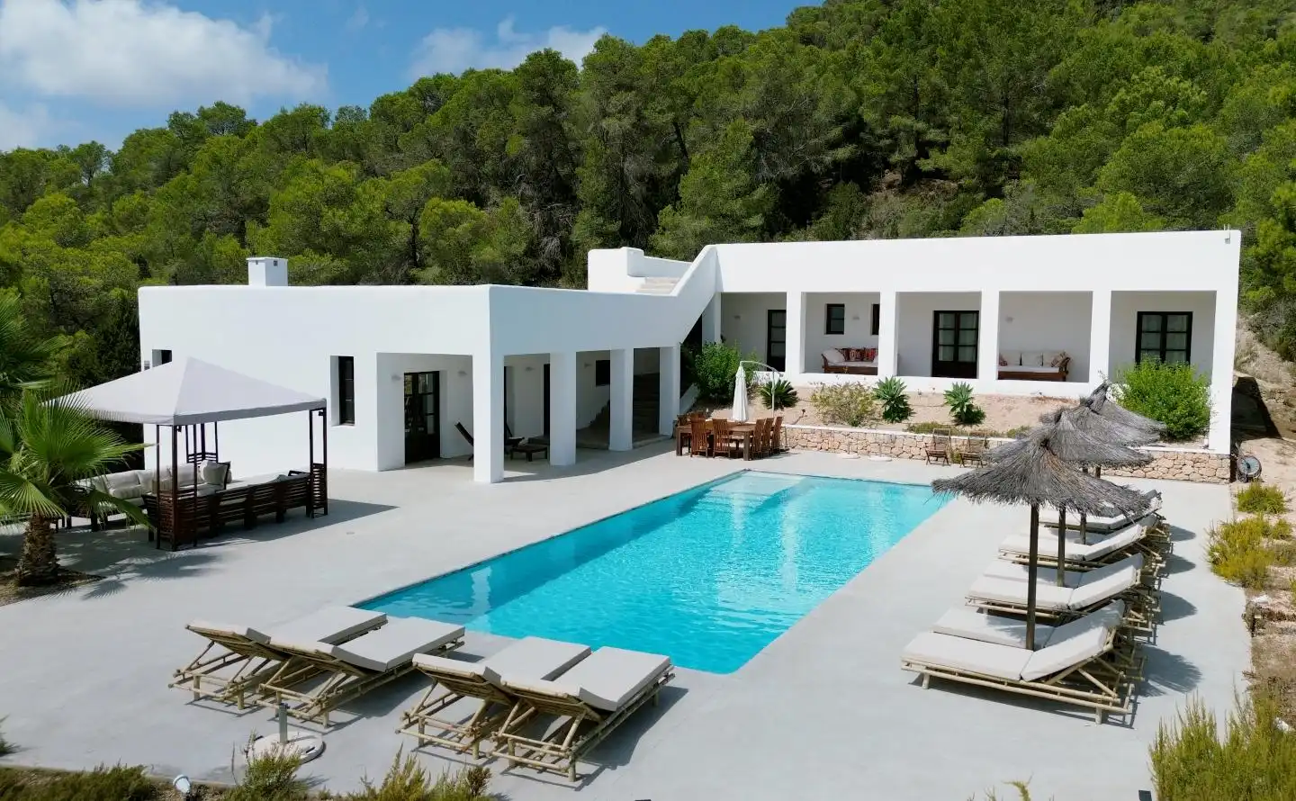 Vista exterior de Casa o chalet en venta en Sant Josep de sa Talaia con Jardín privado, Terraza y Piscina