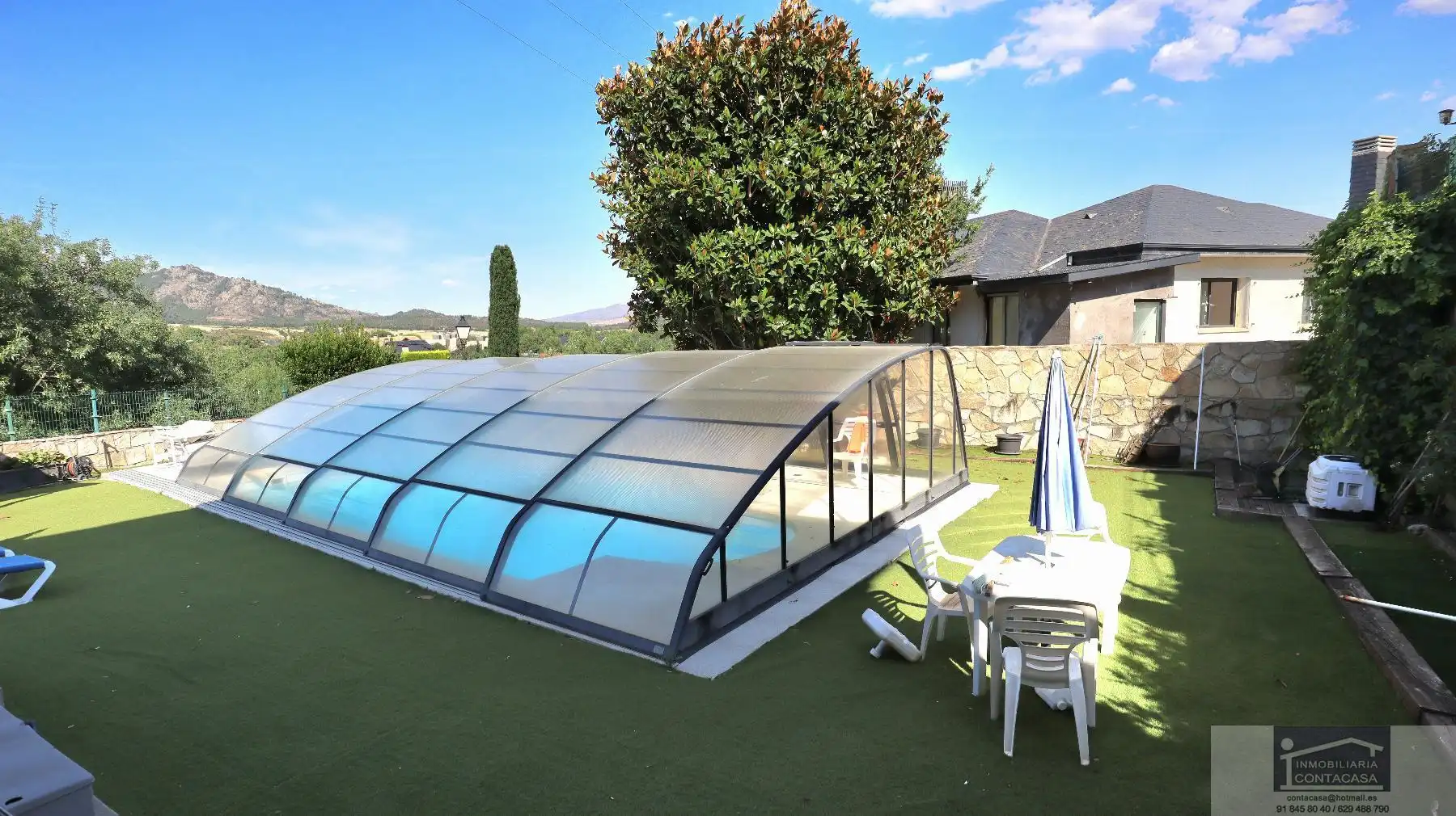 Piscina de Casa o chalet en venta en El Boalo - Cerceda – Mataelpino con Aire acondicionado, Calefacción y Terraza