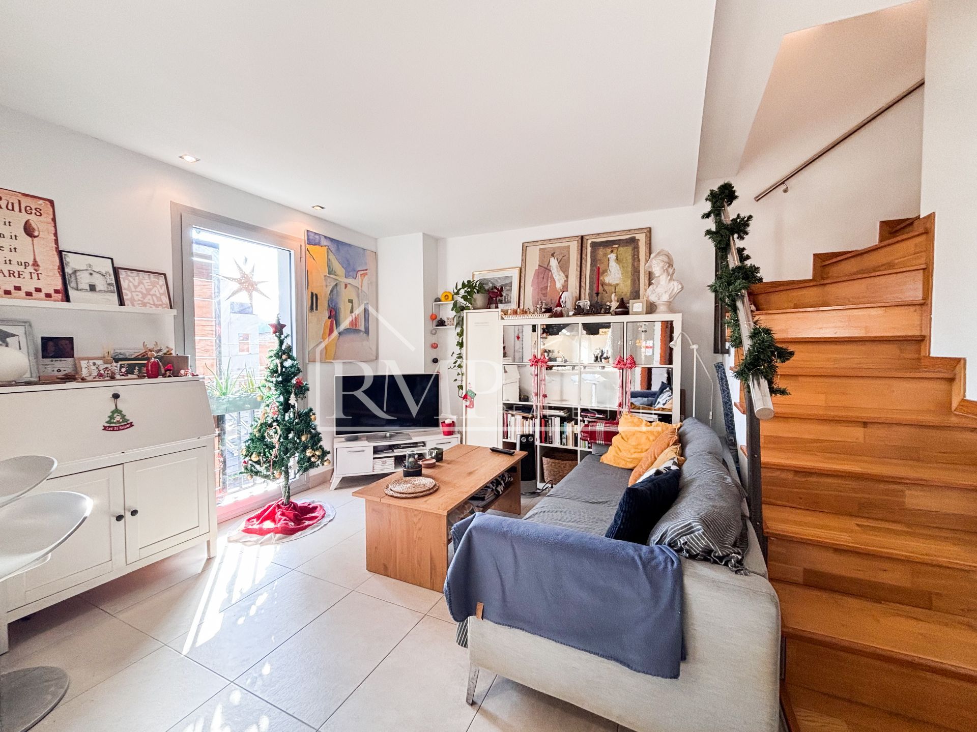 Sala de estar de Dúplex en venta en Sant Celoni con Aire acondicionado, Calefacción y Terraza