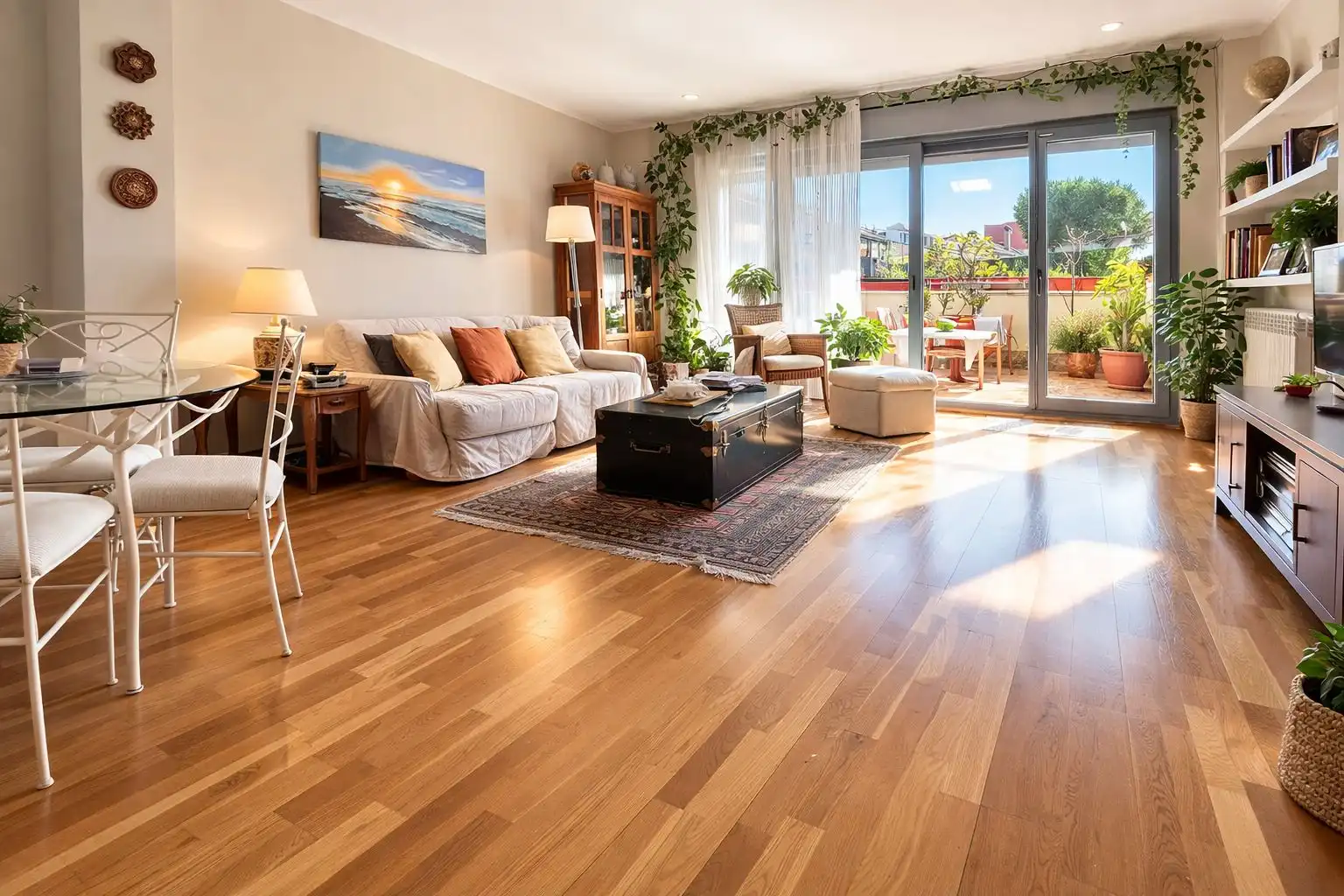 Wohnzimmer von Maisonette zum Verkauf in Utebo mit Klimaanlage, Heizung und Privatgarten