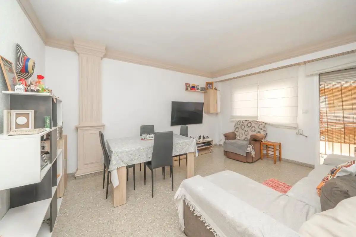 Sala d'estar de Pis en venda en Ondara amb Calefacció, Terrassa i Balcó