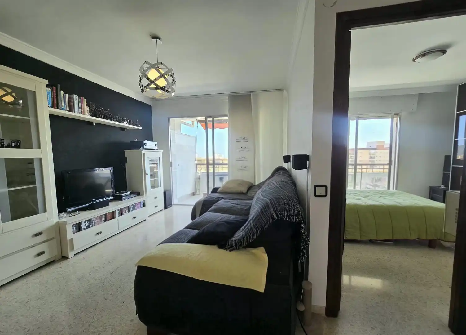 Sala de estar de Piso en venta en Málaga con Jardín privado, Terraza y Amueblado