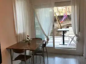 Schlafzimmer von Haus oder Chalet zur Miete in Castell d'Aro, Platja d'Aro i s'Agaró mit Terrasse, Mikrowelle und Gemeinschaftspool