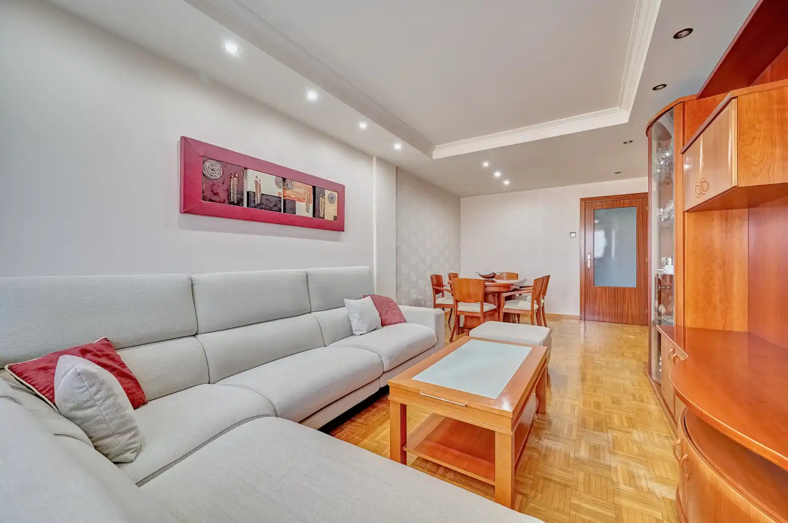 Sala de estar de Piso en venta en Ansoáin / Antsoain con Calefacción, Parquet y Trastero