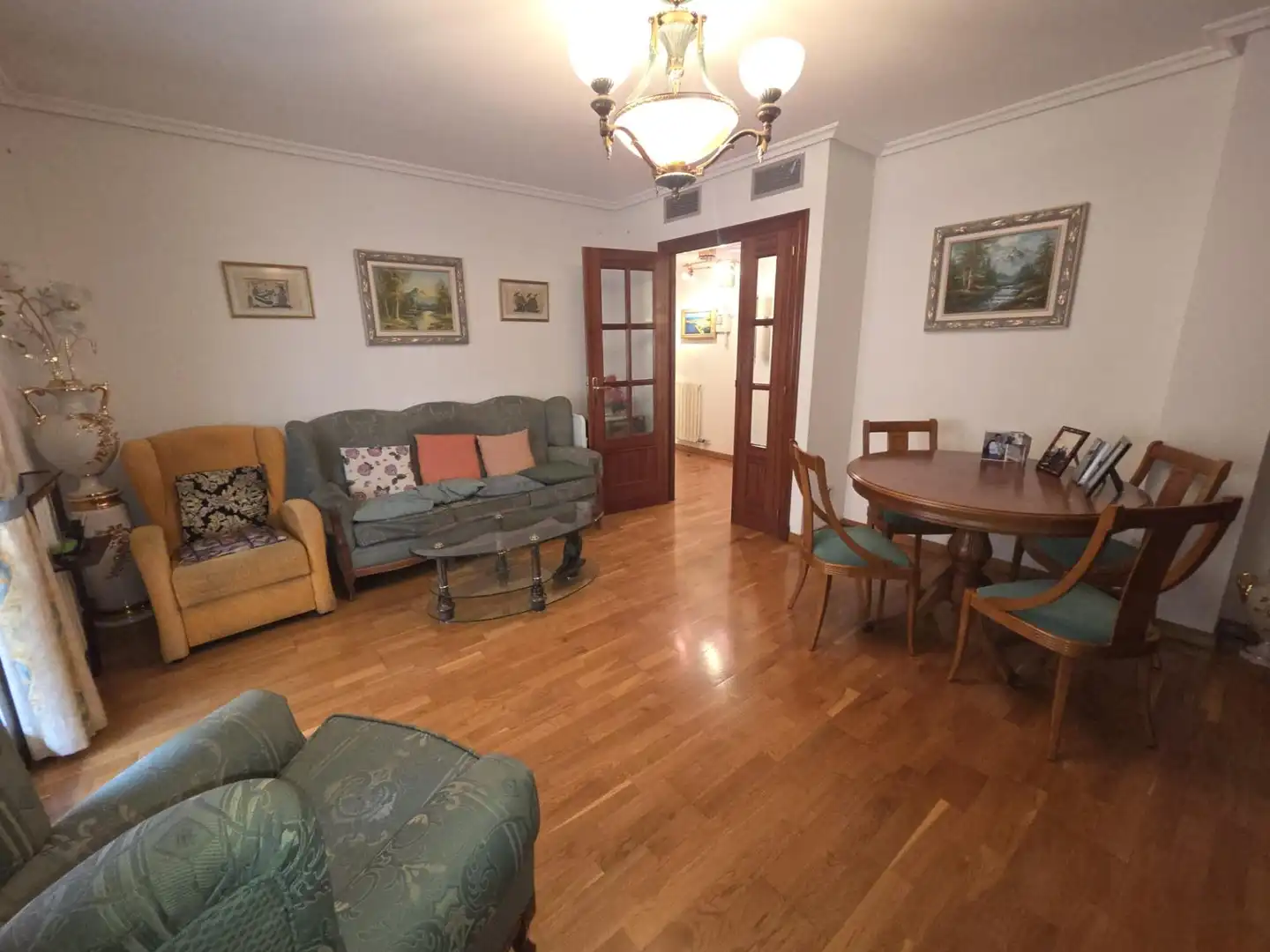 Sala d'estar de Pis de lloguer en Zaragoza amb Aire condicionat, Calefacció i Parquet