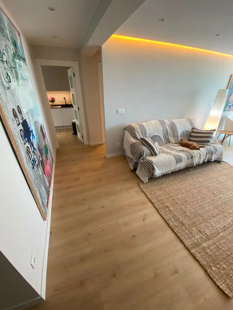 Wohnzimmer von Wohnung zur Miete in Gijón  mit Heizung, Parkett und Möbliert
