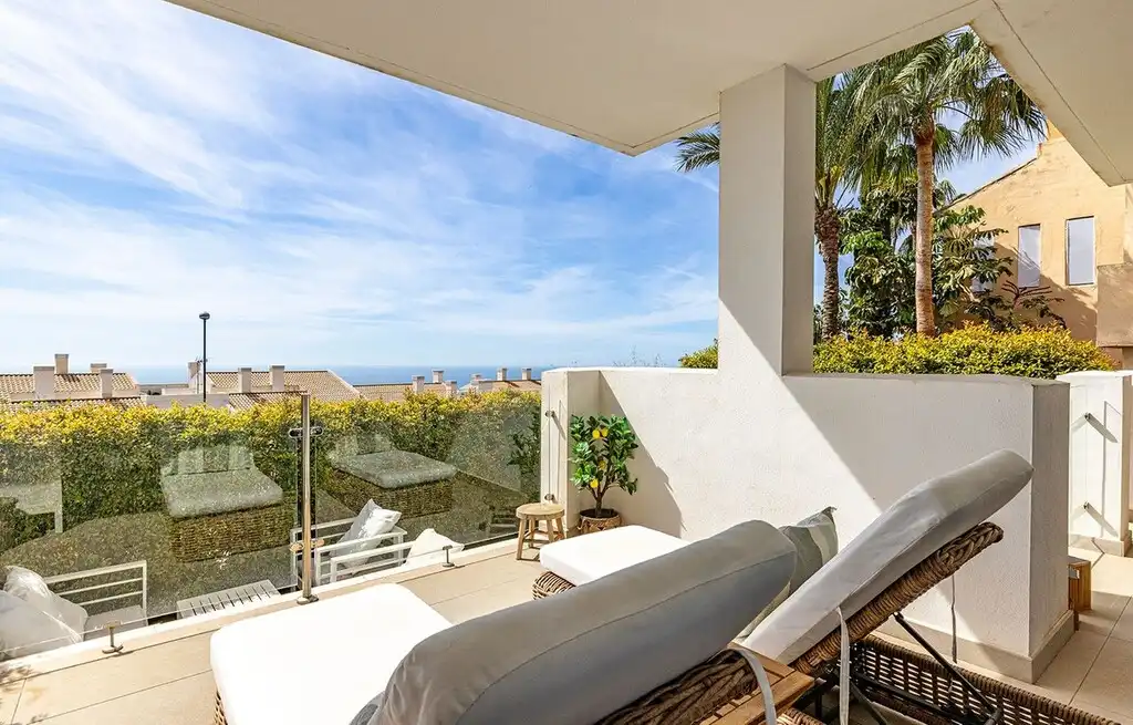Terraza de Apartamento en venta en Benalmádena con Aire acondicionado, Calefacción y Jardín privado